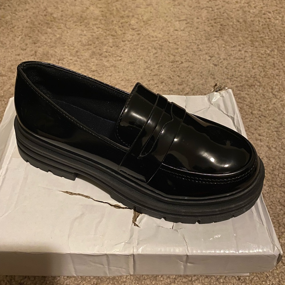 Black Patent Leather Loafers